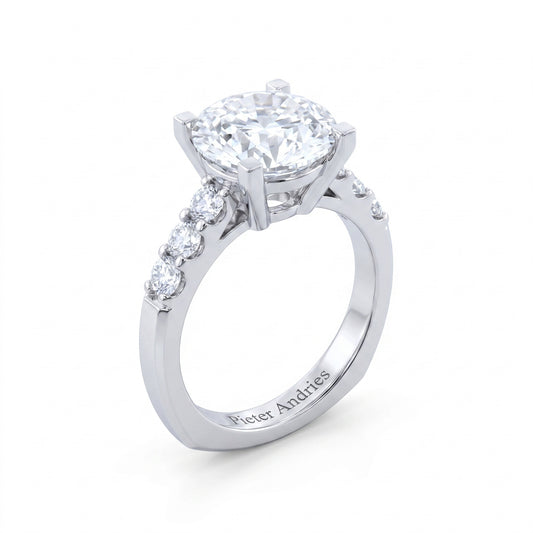 Diamond Platinum Engagement Ring No. 057