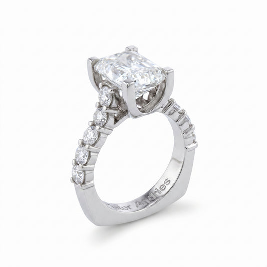 Diamond Platinum Engagement Ring No. 063