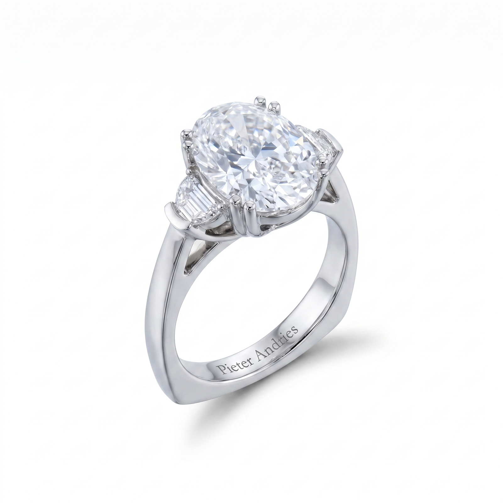 Sparkle Oval Diamond Engagement Ring