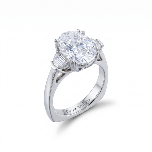 Sparkle Oval Diamond Engagement Ring