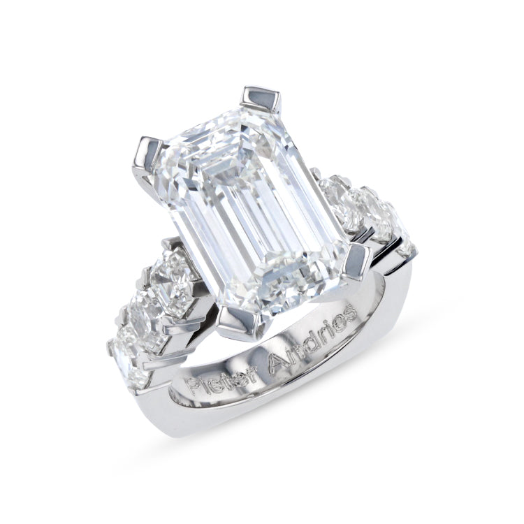 Diamond Platinum Engagement Ring · 13.08ct